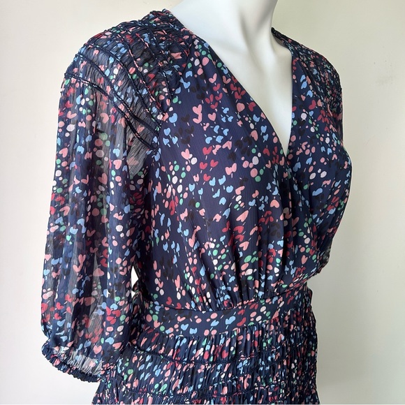 Ted Baker Casidee Heart Print Puff Sleeve Chiffon Mini Dress, Size US 6 - Picture 3 of 12
